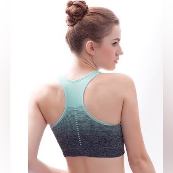 Black and green sports bra padded Small Medium Large NWT - Picture 3 of 8